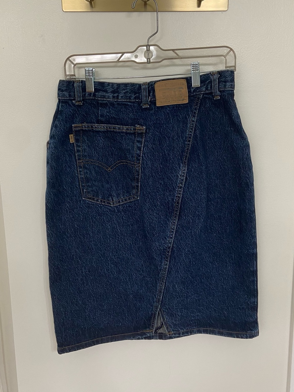 Rare Vintage Levi’s Orange Tab Denim Skirt Single Back Pocket 80s 90s High Waist